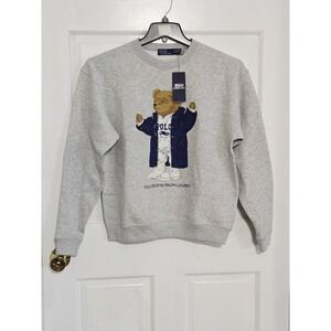 Polo Ralph Lauren Classic Grey Sweatshirt NWT sz S Polo grandpa bear $198 msrp